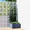 Image de vidaXL Jardinière avec Treillis, Bac à Fleurs, Pot à Plantes, Boîte à Fleurs Jardin Terrasse Patio Extérieur, Bleu Gris 318248