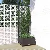 Image de vidaXL Jardinière avec treillis Noir 40x40x121,5 cm PP