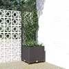 Image de vidaXL Jardinière avec treillis Noir 40x40x136 cm PP