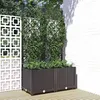 Image de vidaXL Jardinière avec treillis Noir 80x40x136 cm PP