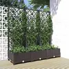 Image de vidaXL Jardinière avec treillis Noir 120x40x121,5 cm PP