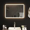 Image de vidaXL Miroir de Salle de Bain à LED Mural Miroir de Maquillage Lumineux Coiffeuse Cosmétique Décoration Toilette Intérieur 70x50 cm