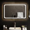 Image de vidaXL Miroir de Salle de Bain à LED Miroir de Maquillage Lumineux Coiffeuse Cosmétique Décoration de Toilette Maison Intérieur 90x60 cm