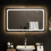 Image de vidaXL Miroir de Salle de Bain à LED Miroir de Maquillage Lumineux Coiffeuse Cosmétique Décoration de Toilette Maison Intérieur 100x60 cm