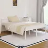 Image de Lit leandre vidaxl 195.5 x 145.5 x 70.5 cm en bois sans sommier pour 2 personnes de couleur
