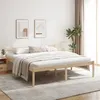 Image de vidaXL Lit pour Personne Agée, Sommier à Lattes Lit Double pour Adulte, Meuble de Chambre à Coucher Maison Intérieur, 200x200 cm Bois Massif de Pin