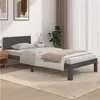Image de vidaXL Bedframe massief grenenhout grijs 90x200 cm810482
