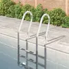 Image de vidaXL Zwembadladder 54x38x158 cm 304 roestvrijstaal93455