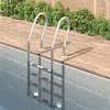 Image de vidaXL Échelle de Piscine, Escalier de Piscine avec Marches Antidérapantes, Escabeau de Piscine, Échelle de Sécurité Entrée Parc Spa, Acier Inoxydable 304