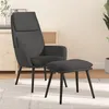 Image de vidaXL Relaxstoel met voetenbank stof donkergrijs3097769