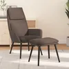 Image de Chaise de relaxation avec tabouret Taupe Tissu