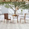 Image de vidaXL Ensemble de Salle à Manger de Jardin 3 pcs Ensemble à Dîner de Patio Mobilier de Repas d'Extérieur Terrasse Résine 3098027