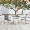 Image de vidaXL Ensemble de Salle à Manger de Jardin 3 pcs Ensemble à Dîner de Patio Mobilier de Repas d'Extérieur Terrasse Résine 3098029