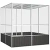 Image de Cage à oiseaux - VIDAXL - Anthracite - 213,5x217,5x211,5 cm - Acier galvanisé - Grande taille