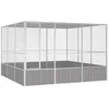 Image de Cage à oiseaux Gris 302,5x324,5x211,5 cm Acier galvanisé