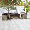 Image de Ensembles de chaises. canapes et tables de jardin vidaxl polyethylene 6 personnes 3 pieces