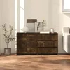 Image de Buffets 2 pcs Chêne fumé Bois d ingénierie