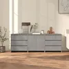 Image de Buffets 3 pcs Gris béton Bois d ingénierie