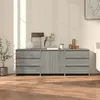 Image de vidaXL Buffets 3 pcs Sonoma gris Bois d'ingénierie3098071