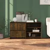 Image de vidaXL Buffets 2 pcs Armoires de Rangement Organisateurs de Maison Meubles de Rangement Armoires de Salon Intérieur Chêne Fumé Bois d'Ingénierie