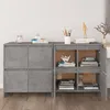 Image de Buffets 2 pcs Gris béton 70x41x75 cm Bois d ingénierie