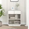 Image de vidaXL Armoire Console Meuble de Rangement Armoire Latériale Salon Salle de Séjour Chambre à Coucher Intérieur Blanc 60x34x75 cm Bois de Pin Solide