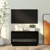 Image de vidaXL Meuble TV Noir 74x34x40 cm Bois de pin massif813843