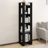 Image de vidaXL Bibliothèque/Séparateur de pièce Noir 41x35x160 cm Pin massif813873