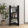 Image de vidaXL Bibliothèque/Séparateur de pièce Noir 60x35x125 cm Bois massif813888