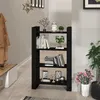Image de vidaXL Bibliothèque/Séparateur de pièce Noir 80x35x125 cm Pin massif813908