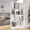 Image de Bibliothèque Séparateur de pièce Blanc 80x25x132 cm Pin massif