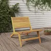 Image de Chaise vidaxl H. 65 cm non empilable pliable en teck exterieur bois