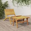 Image de vidaXL Chaise de Jardin avec Repose-pieds Siège de Terrasse Meuble de Jardin Siège de Balcon Patio Meuble d'Extérieur Bois 319154
