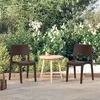 Image de Lot de 2 chaise vidaxl H. 82 cm empilable non pliable en polypropylene exterieur marron