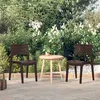 Image de Lot de 2 chaise vidaxl en polypropylene empilable non pliable exterieur H. 82 cm marron