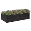 Image de Jardinière Noir 157x80x40 cm Résine tressée