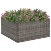 Image de Jardinière Gris 80x80x40 cm Résine tressée