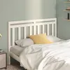Image de vidaXL Tête de Lit Meuble de Chambre à Coucher Accessoire de Lit Moderne Tête de Cadre de Lit Double Intérieur Blanc 146x4x100 cm Bois Massif de Pin