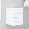 Image de Armoire d évier avec lavabo intégré Blanc Aggloméré