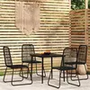 Image de vidaXL 5-delige Tuinset zwart3099096