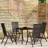 Image de vidaXL Ensemble de Salle à Manger de Jardin 5 pcs Mobilier à Dîner Table et Chaises de Repas Meubles de Terrasse Patio 3099108