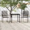 Image de vidaXL Ensemble de Salle à Manger de Jardin 3 pcs Mobilier à Dîner Table et Chaises de Repas Meubles de Terrasse Patio 3099143