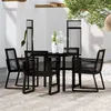 Image de vidaXL Ensemble de salle à manger de jardin 5 pcs Noir 3099150