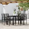 Image de vidaXL Ensemble de salle à manger de jardin 7 pcs Noir 3099200