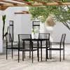 Image de vidaXL Ensemble de Salle à Manger de Jardin 5 pcs Mobilier à Dîner Table et Chaises de Repas Meubles de Terrasse Patio 3099204