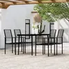 Image de vidaXL Ensemble de salle à manger de jardin 5 pcs Noir 3099205