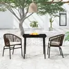 Image de vidaXL Ensemble de salle à manger de jardin 5 pcs Marron 3099245