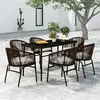 Image de vidaXL 7-delige Tuinset bruin3099248