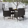 Image de vidaXL Mobilier de Salle à Manger de Jardin avec Coussins 5 pcs Mobilier à Dîner Table et Chaises de Repas Meubles de 3099306