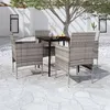 Image de vidaXL Ensemble de Salle à Manger de Jardin et Coussins 5 pcs Mobilier à Dîner Table et Chaises de Repas Meubles de Terrasse 3099312
